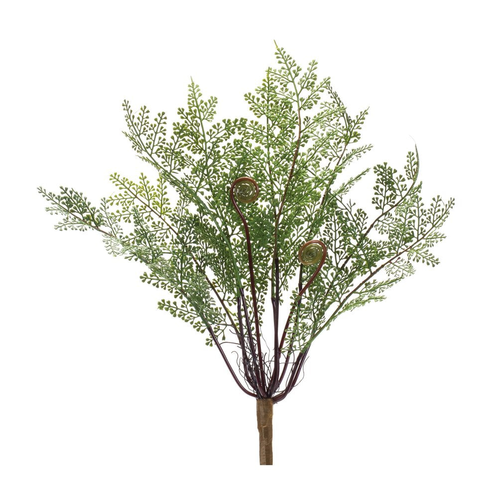 Set of Two 11" Green Artificial Fern