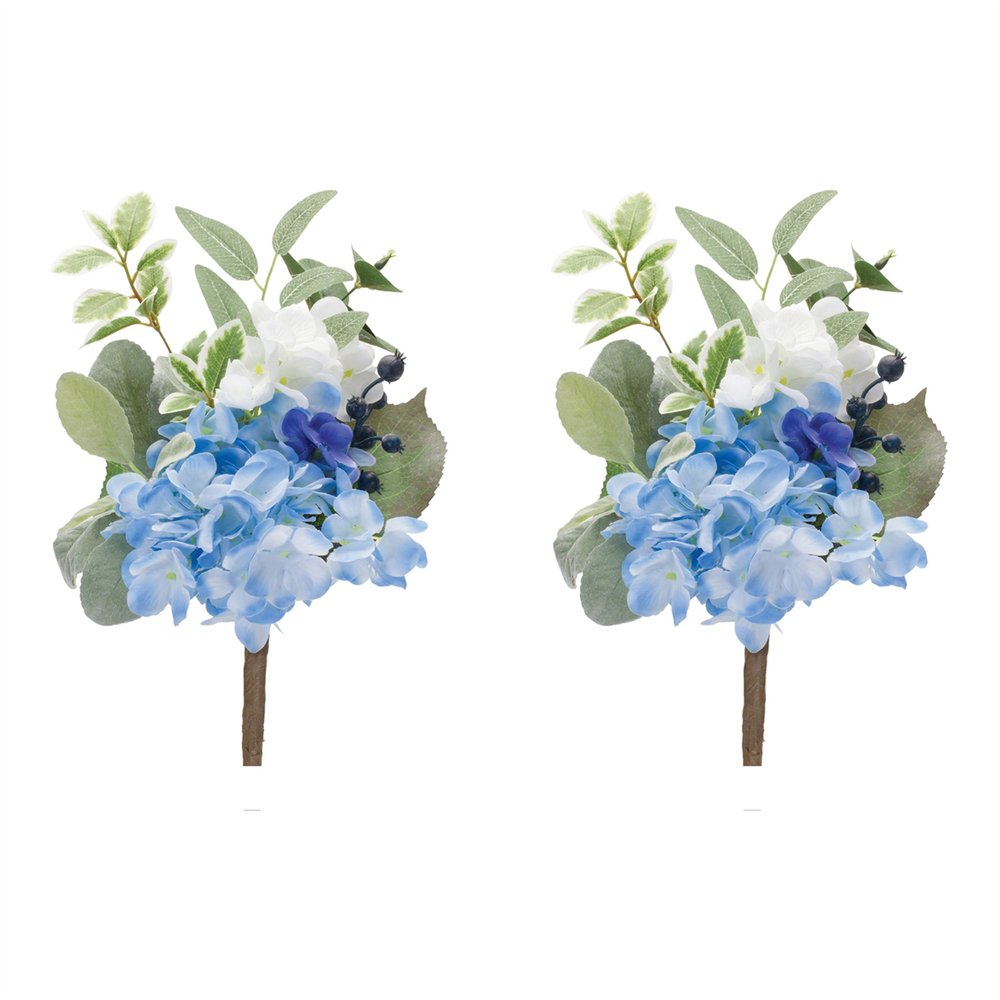 Set of Two 5" Blue Artificial