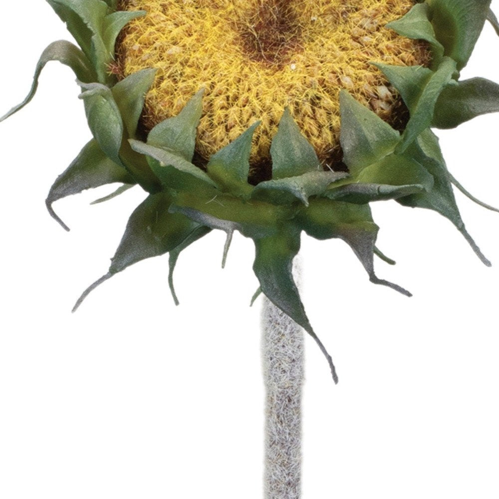 Set of Six 4" Yellow Artificial