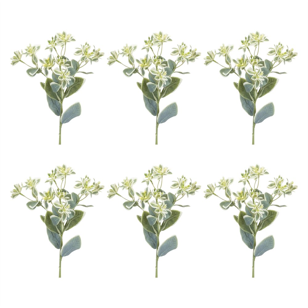 Set of Six 5" Green Artificial