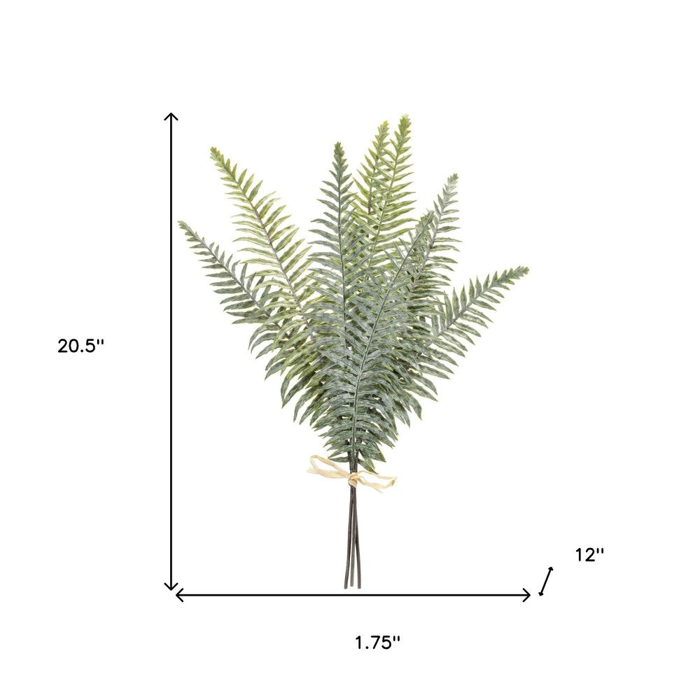 Set of Two 2" Green Artificial Fern