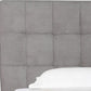 Gray Tufted Linen Blend Upholstered King Bed Frame