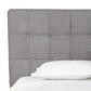 Gray Tufted Linen Blend Upholstered King Bed Frame