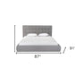 Gray Tufted Linen Blend Upholstered King Bed Frame