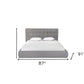 Gray Tufted Linen Blend Upholstered King Bed Frame