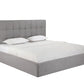 Gray Tufted Linen Blend Upholstered King Bed Frame