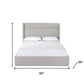 Gray Fabric Upholstered Queen Bed Frame