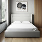 Gray Fabric Upholstered Queen Bed Frame