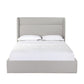 Gray Fabric Upholstered Queen Bed Frame