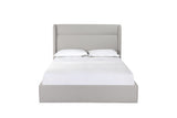 Gray Fabric Upholstered Queen Bed Frame