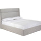 Gray Fabric Upholstered Queen Bed Frame