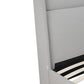Gray Fabric Upholstered Queen Bed Frame