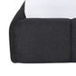Dark Gray Tufted Linen Blend Upholstered Queen Bed Frame