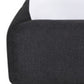 Dark Gray Tufted Linen Blend Upholstered Queen Bed Frame