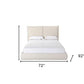 Beige Tufted Boucle Queen Bed Frame