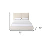 Beige Tufted Boucle Queen Bed Frame