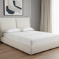 Beige Tufted Boucle Queen Bed Frame