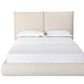 Beige Tufted Boucle Queen Bed Frame