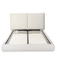 Beige Tufted Boucle Queen Bed Frame