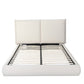 Beige Tufted Boucle Queen Bed Frame