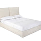 Beige Tufted Boucle Queen Bed Frame