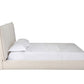 Beige Tufted Boucle Queen Bed Frame