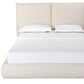 Beige Tufted Boucle Queen Bed Frame