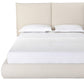 Beige Tufted Boucle Queen Bed Frame