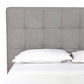 Gray Tufted Linen Blend Upholstered Queen Bed Frame