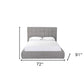 Gray Tufted Linen Blend Upholstered Queen Bed Frame