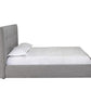 Gray Tufted Linen Blend Upholstered Queen Bed Frame