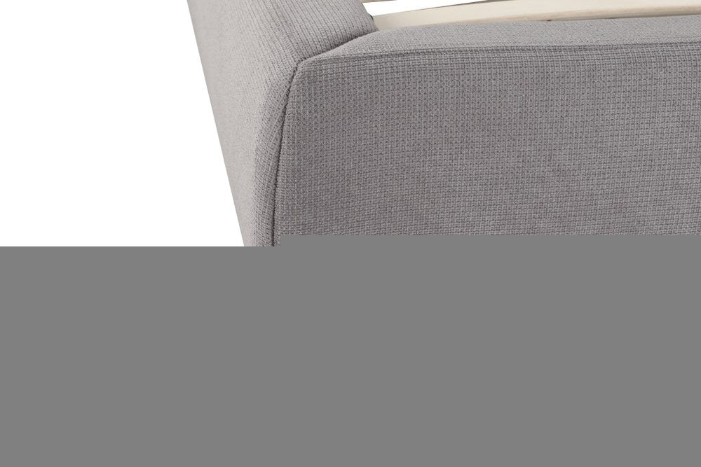Gray Tufted Linen Blend Upholstered Queen Bed Frame