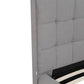 Gray Tufted Linen Blend Upholstered Queen Bed Frame