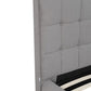 Gray Tufted Linen Blend Upholstered Queen Bed Frame