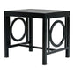16" Black Aluminum Geo Slat Outdoor Side Table