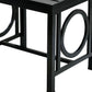 16" Black Aluminum Geo Slat Outdoor Side Table