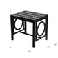 16" Black Aluminum Geo Slat Outdoor Side Table