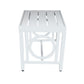 16" White Aluminum Outdoor Side Table