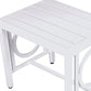 16" White Aluminum Outdoor Side Table
