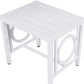 16" White Metal Outdoor Side Table