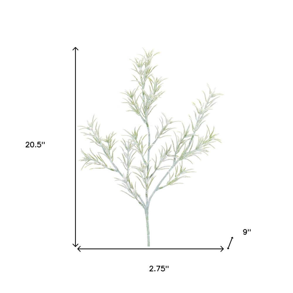 Set of Six 3" Green Artificial