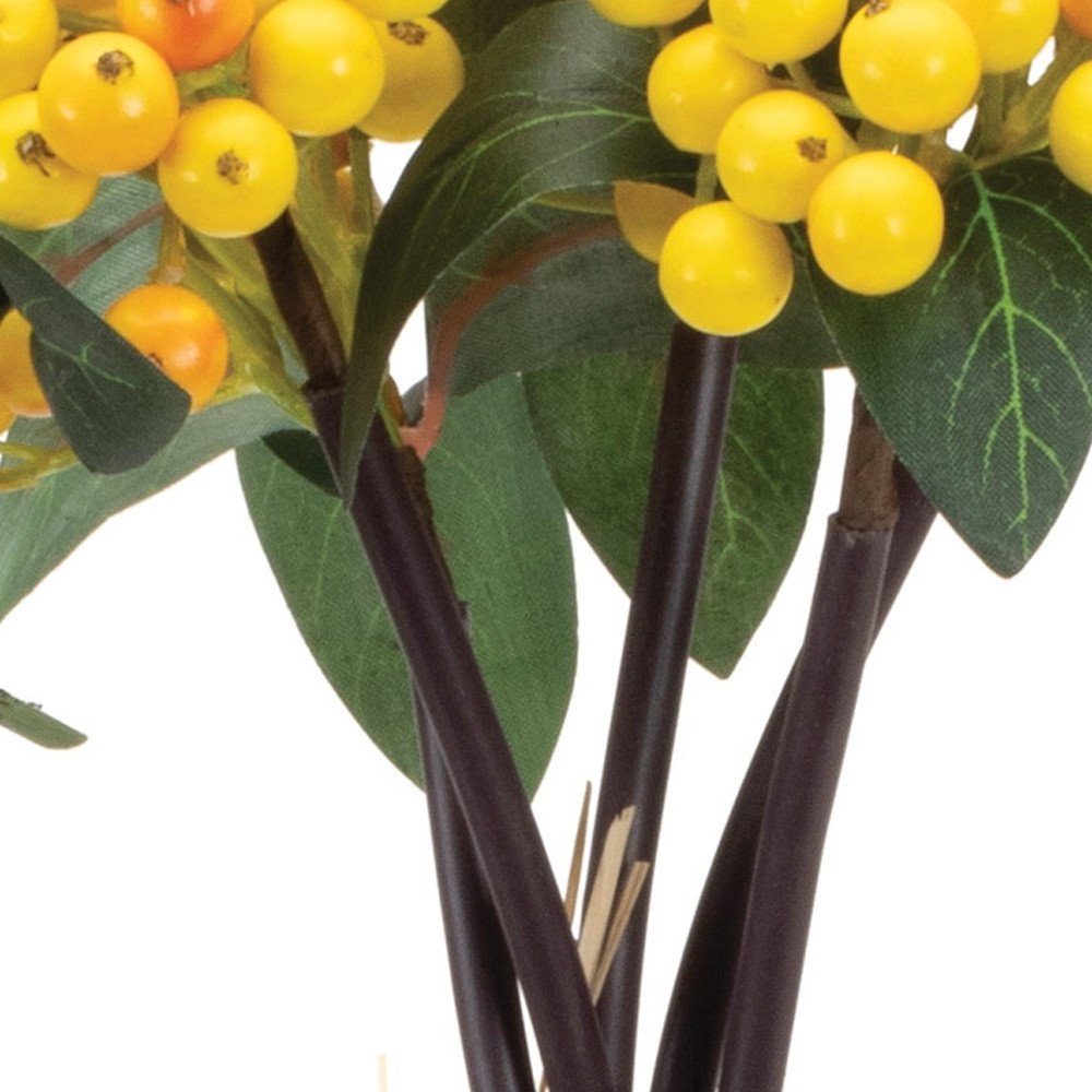 Set of Two 7" Yellow Artificial