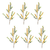 Set of Six 2" Yellow Artificial