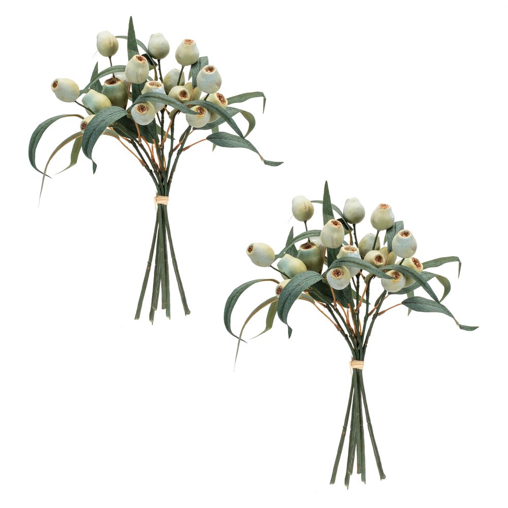 Set of Two 4" Green Artificial