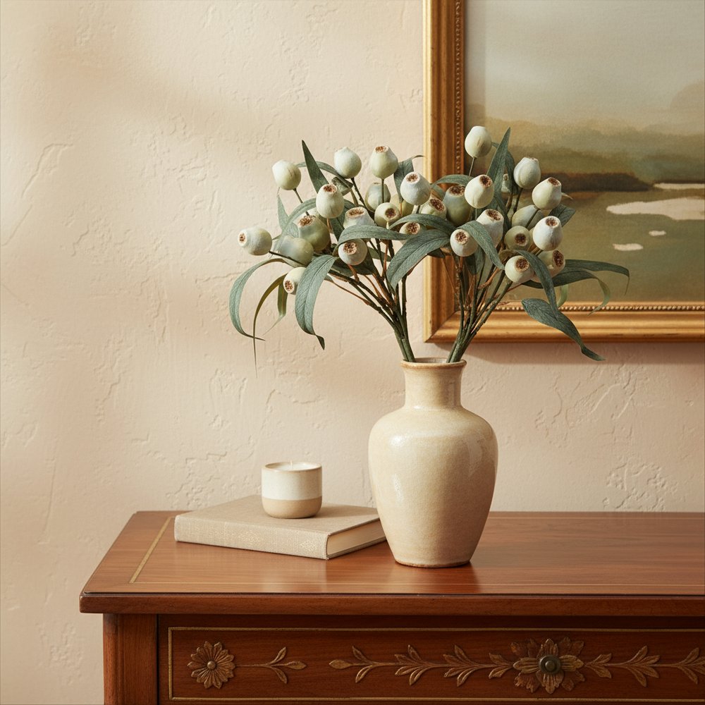 Set of Two 4" Green Artificial