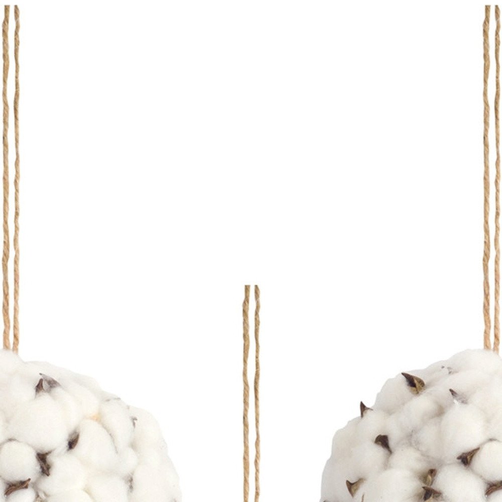 Set of Six 7" White Artificial