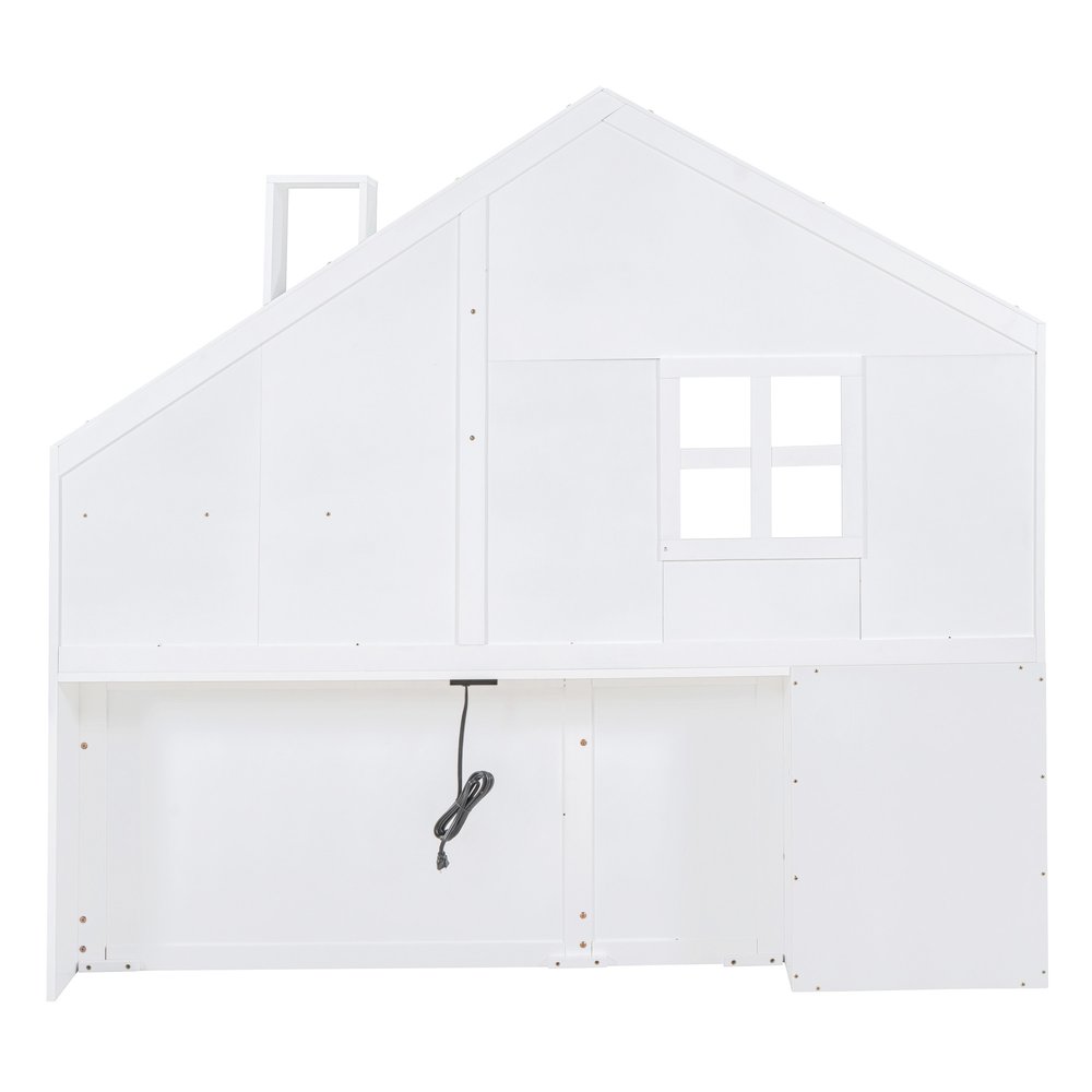 White Wood Twin Canopy Bed Frame With Drawers