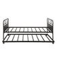 Black Metal Twin Canopy Bed Frame With Trundle