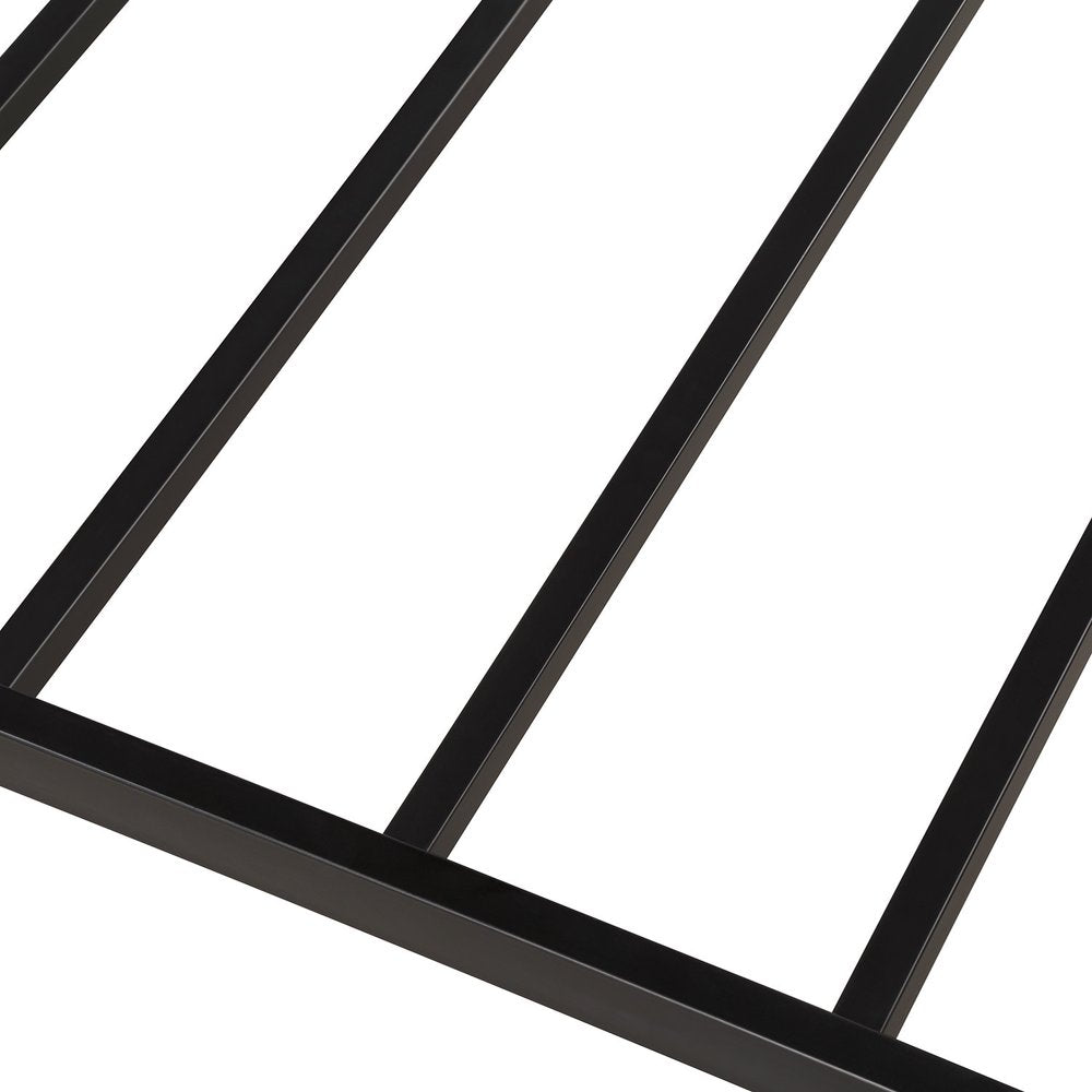 Black Metal Twin Canopy Bed Frame With Trundle