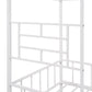 White Metal Twin Canopy Bed Frame